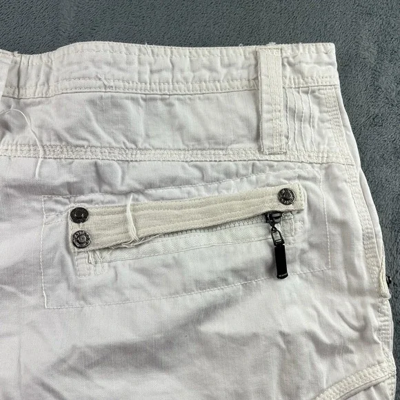 Vintage Attrak Cargo Pants Mens Size 38x30 Rip Stop White Paratrooper Baggy RARE